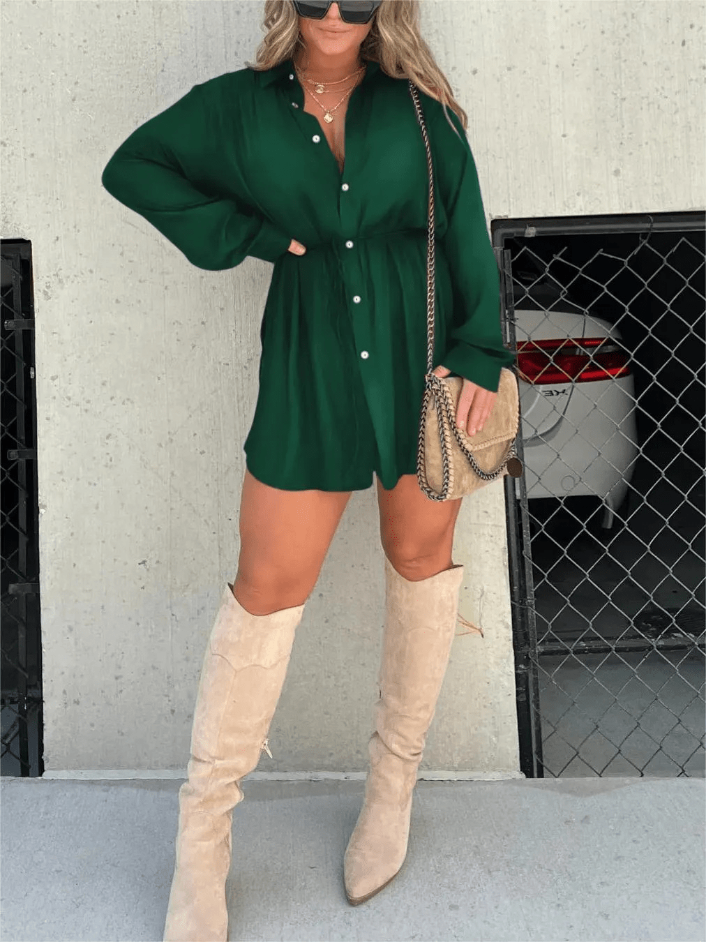 Chandria | Trendy Satin Romper Dress
