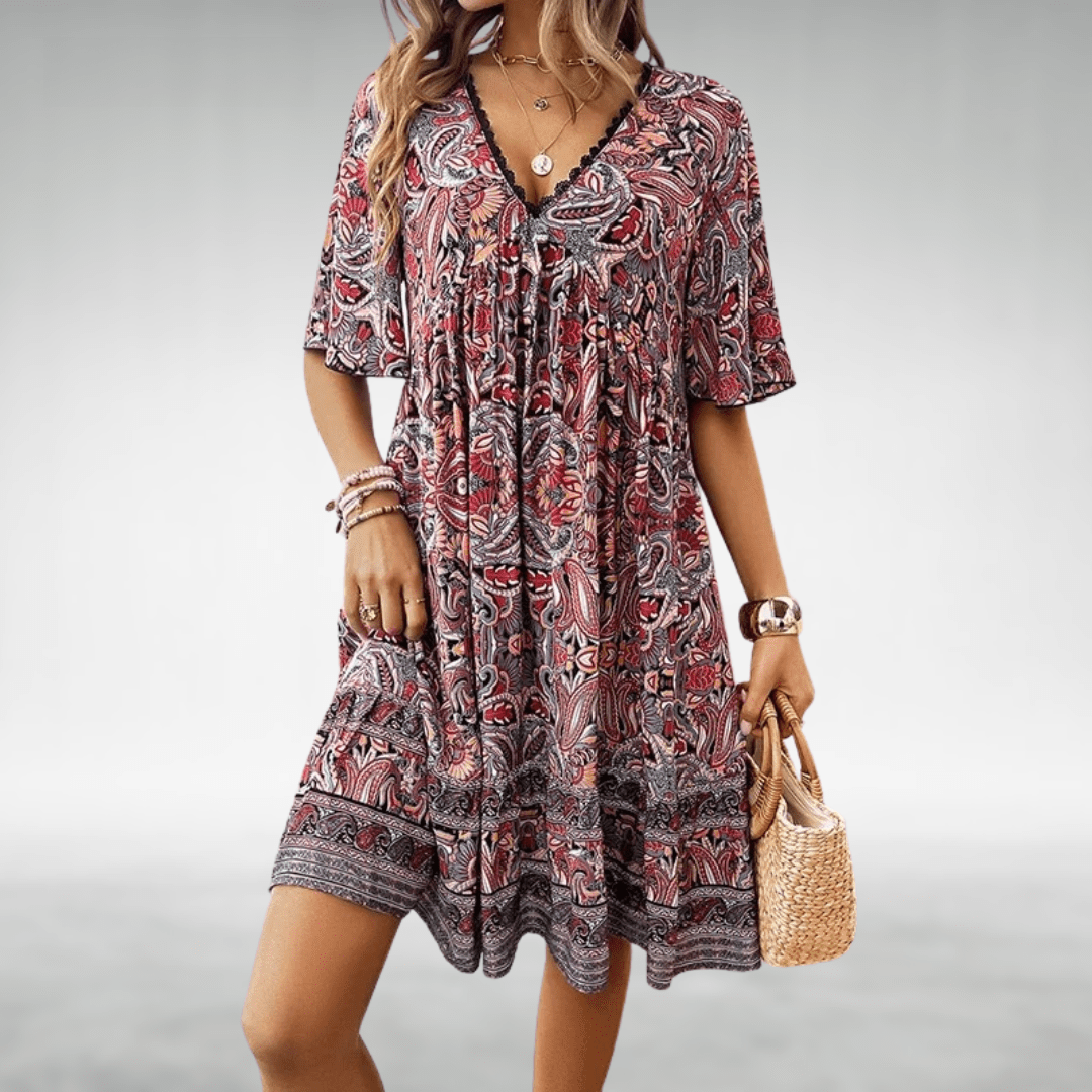 Dovie | Bohemian V-Neck Summer Dress
