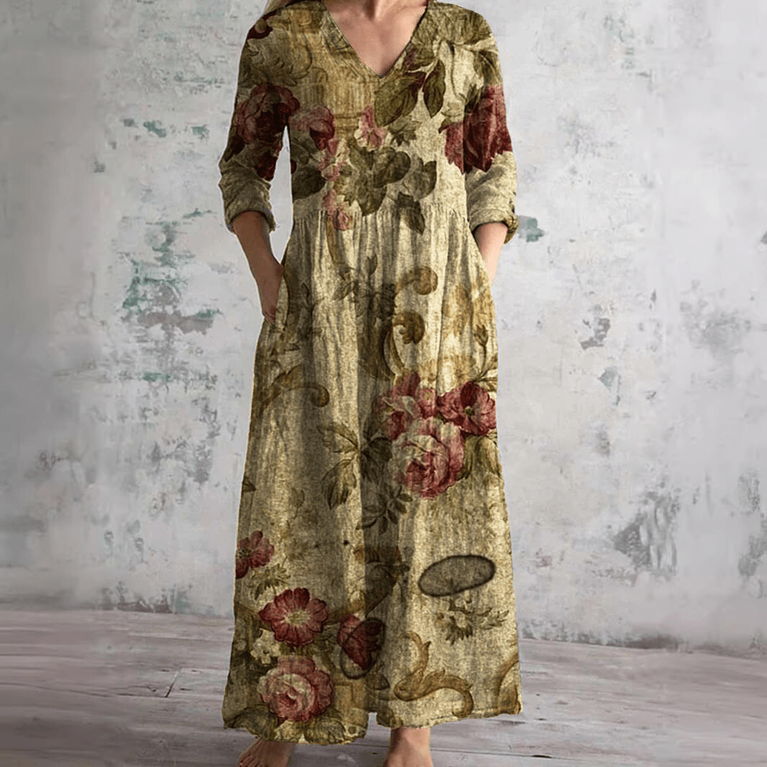 ELIORA | Summer Floral V-Neck Dress