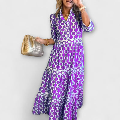 EVONNE | Flowy Midi Dress with Elegant Detail