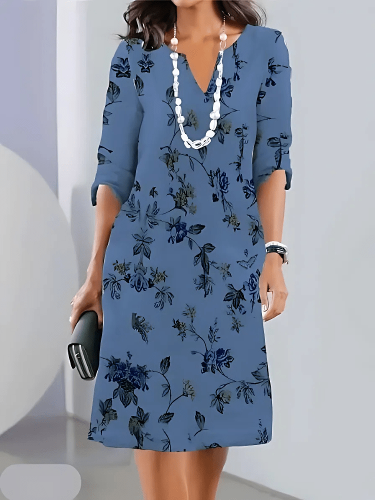 Gwynne | Floral Print Double Tunic Dress