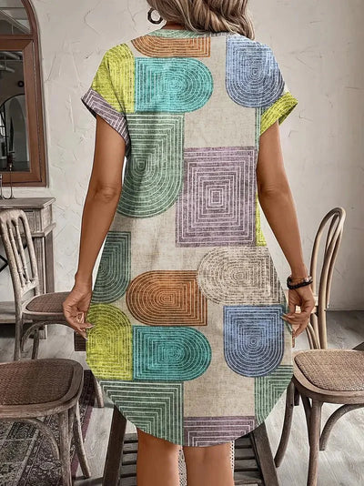 Lucinda | Elegant Geometric Dress