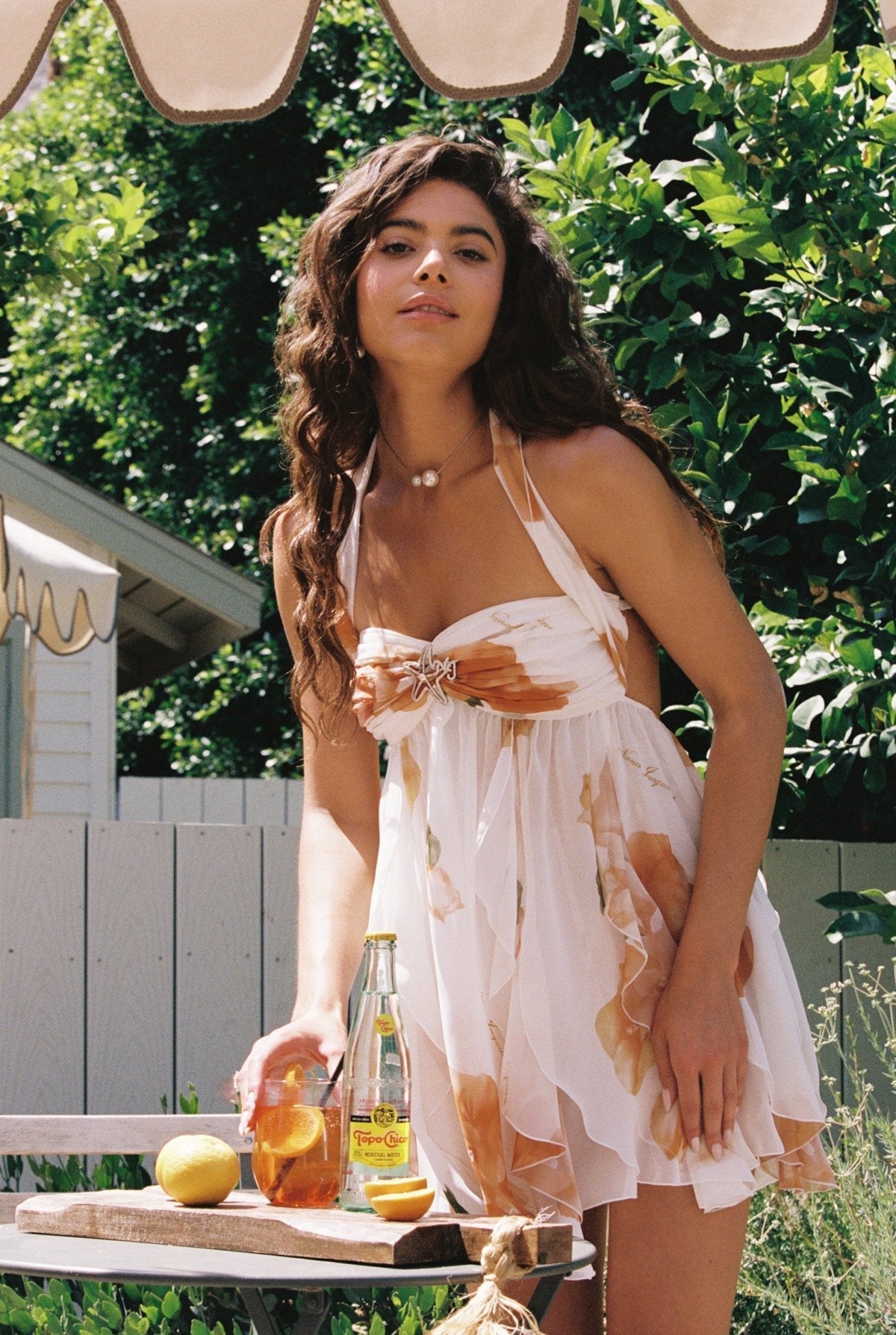 Lydie | Floral Chiffon Mini Dress