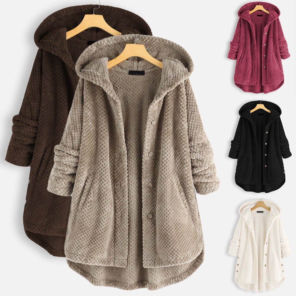 Maeve | Winter Hooded Double-faced Fleece Coat