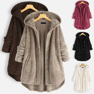 Maeve | Winter Hooded Double-faced Fleece Coat
