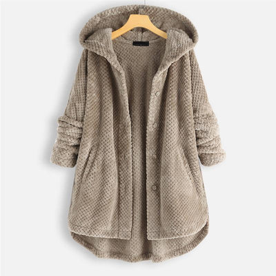 Maeve | Winter Hooded Double-faced Fleece Coat