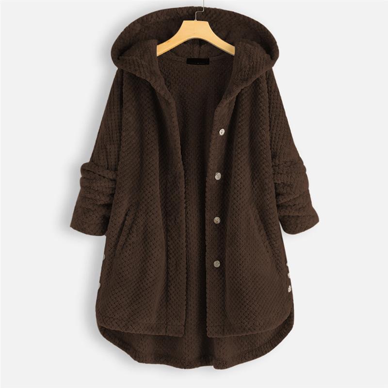 Maeve | Winter Hooded Double-faced Fleece Coat