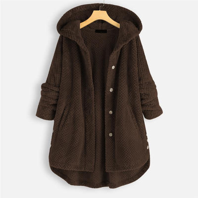 Maeve | Winter Hooded Double-faced Fleece Coat