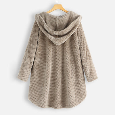 Maeve | Winter Hooded Double-faced Fleece Coat