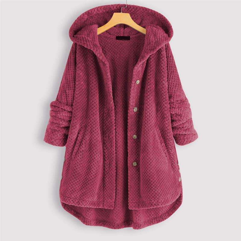 Maeve | Winter Hooded Double-faced Fleece Coat