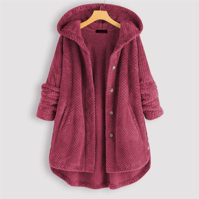 Maeve | Winter Hooded Double-faced Fleece Coat